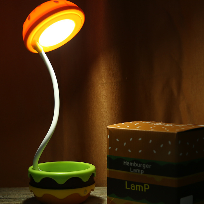 【可愛いランプに癒される】LEDハンバーガーランプ【ナイトランプ/寝室/USB充電】