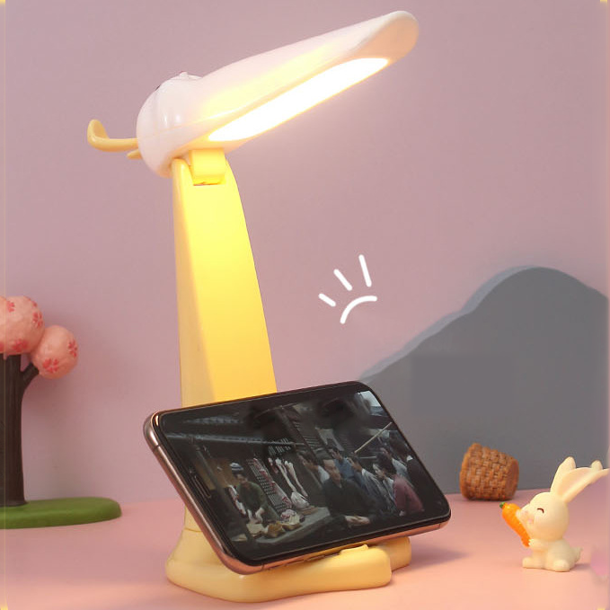 【かわいいウサギのランプ】ラビットデスクランプ【LED/読書灯/スマホスタンド】