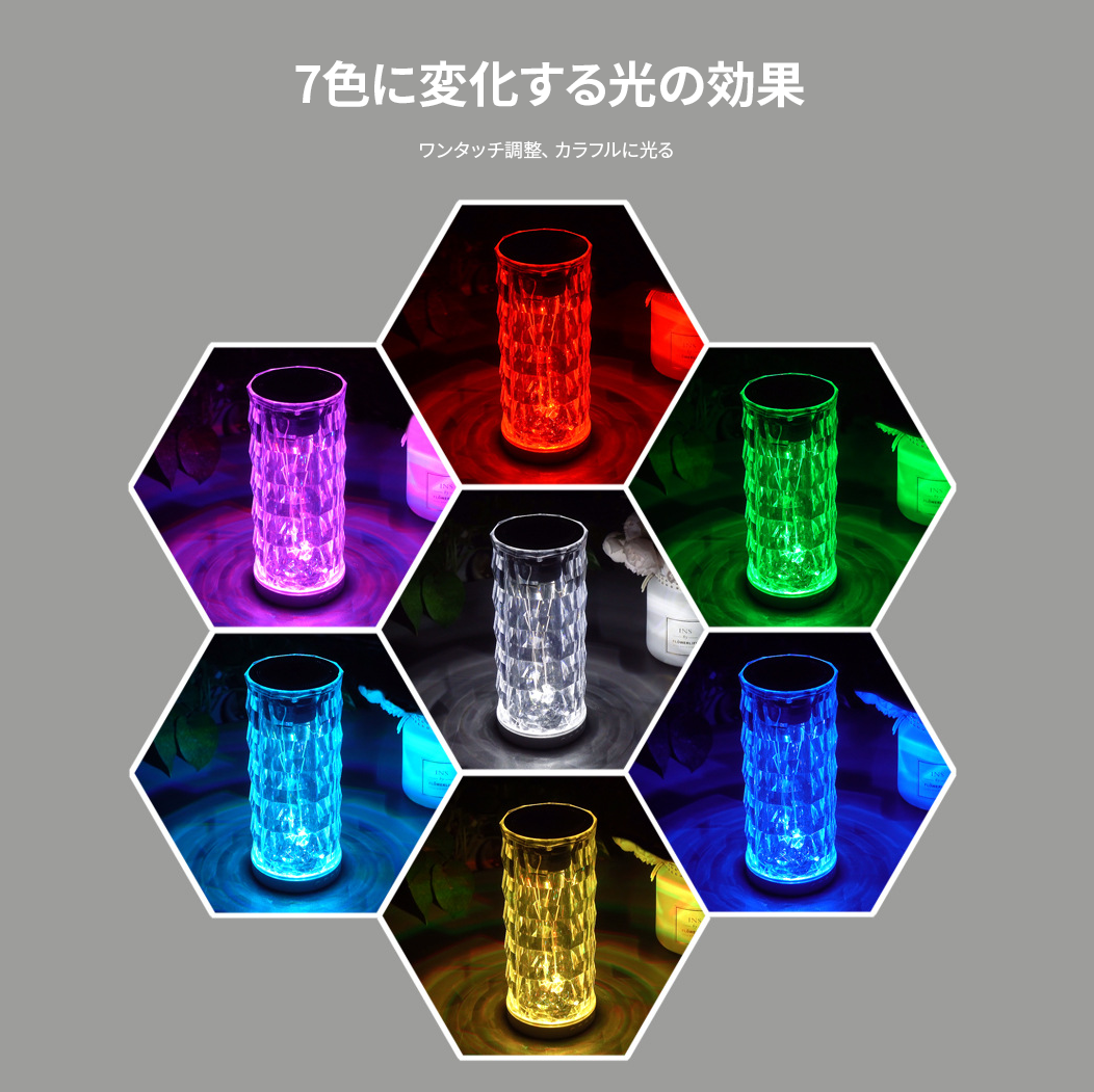 【カラフルな光で輝く】ポータブルBluetoothワイヤレススピーカー【LEDライト/ハンズフリー/持ち運び】