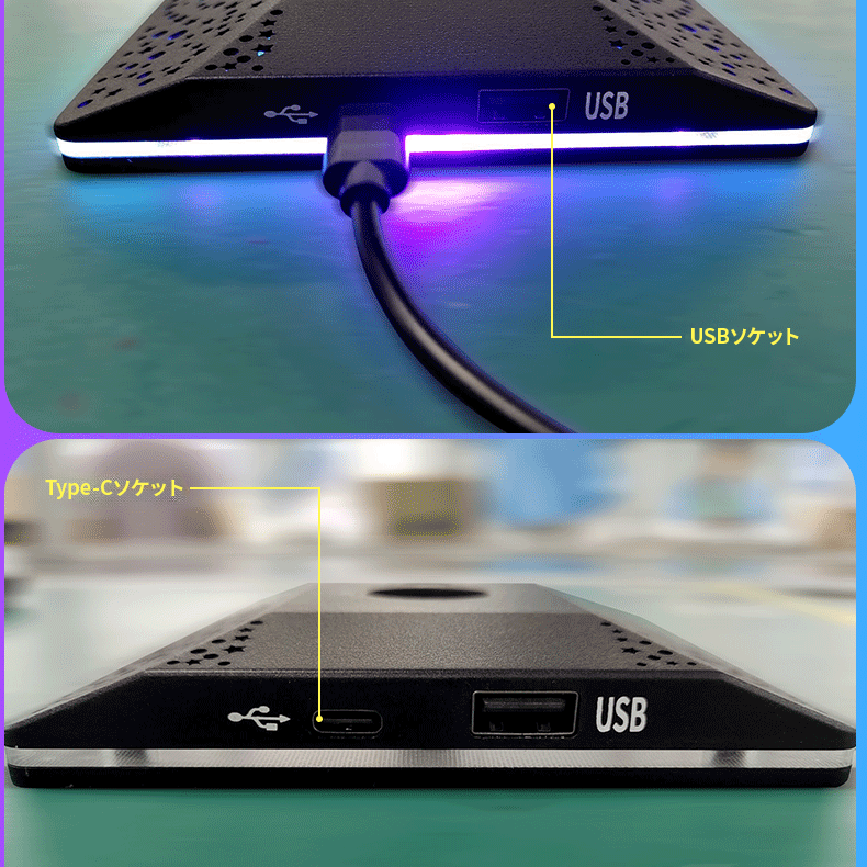 【デスクをワンランク上に】RGBヘッドホンスタンドライト【LEDライト/USBポート/ゲーム】