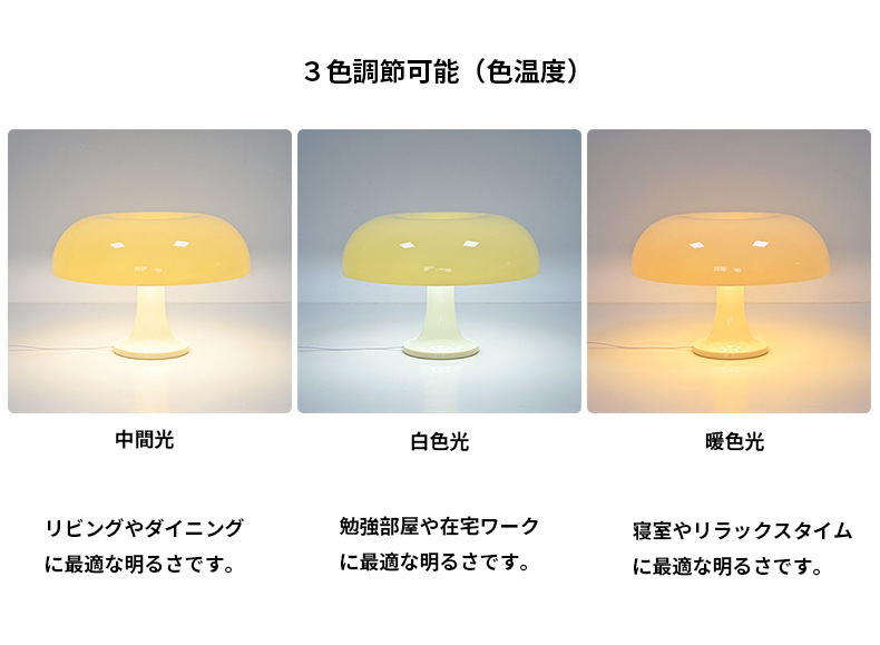 【色温度で使い分けられる】LEDクリアテーブルランプ【USB接続/オフィス/デスク】